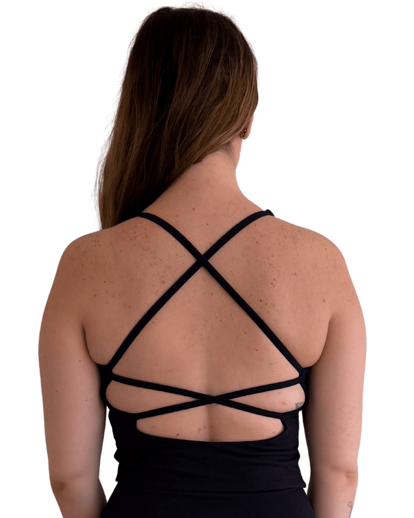 Cross - Back Support Tank - Black - Everett Apparel