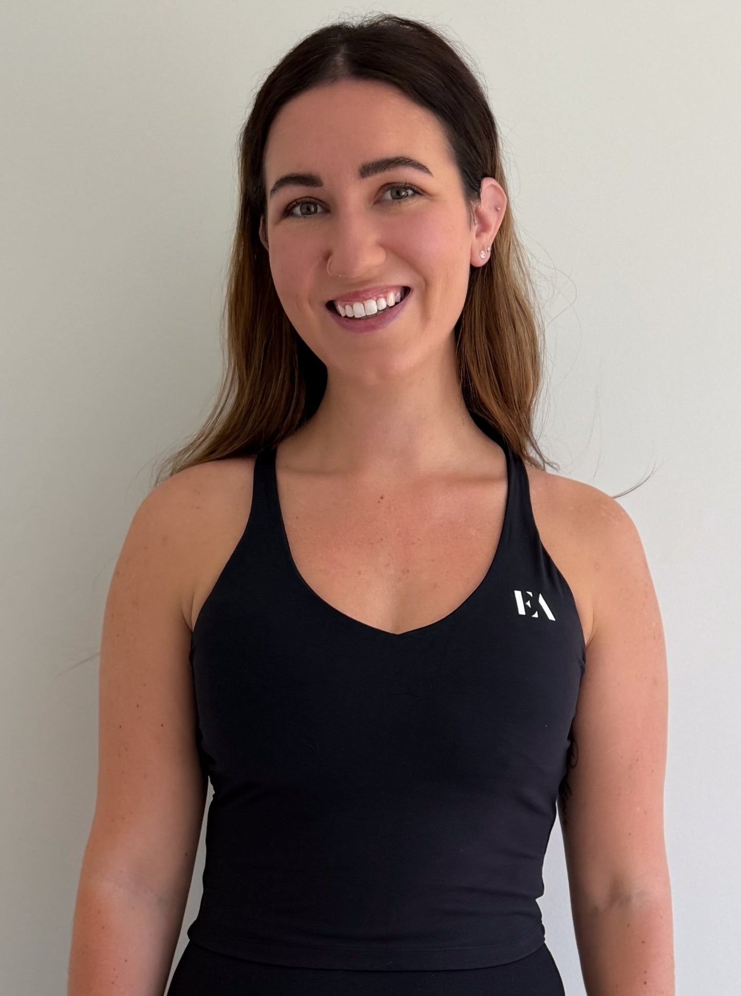 Cross - Back Support Tank - Black & Seaweed Green - Everett Apparel