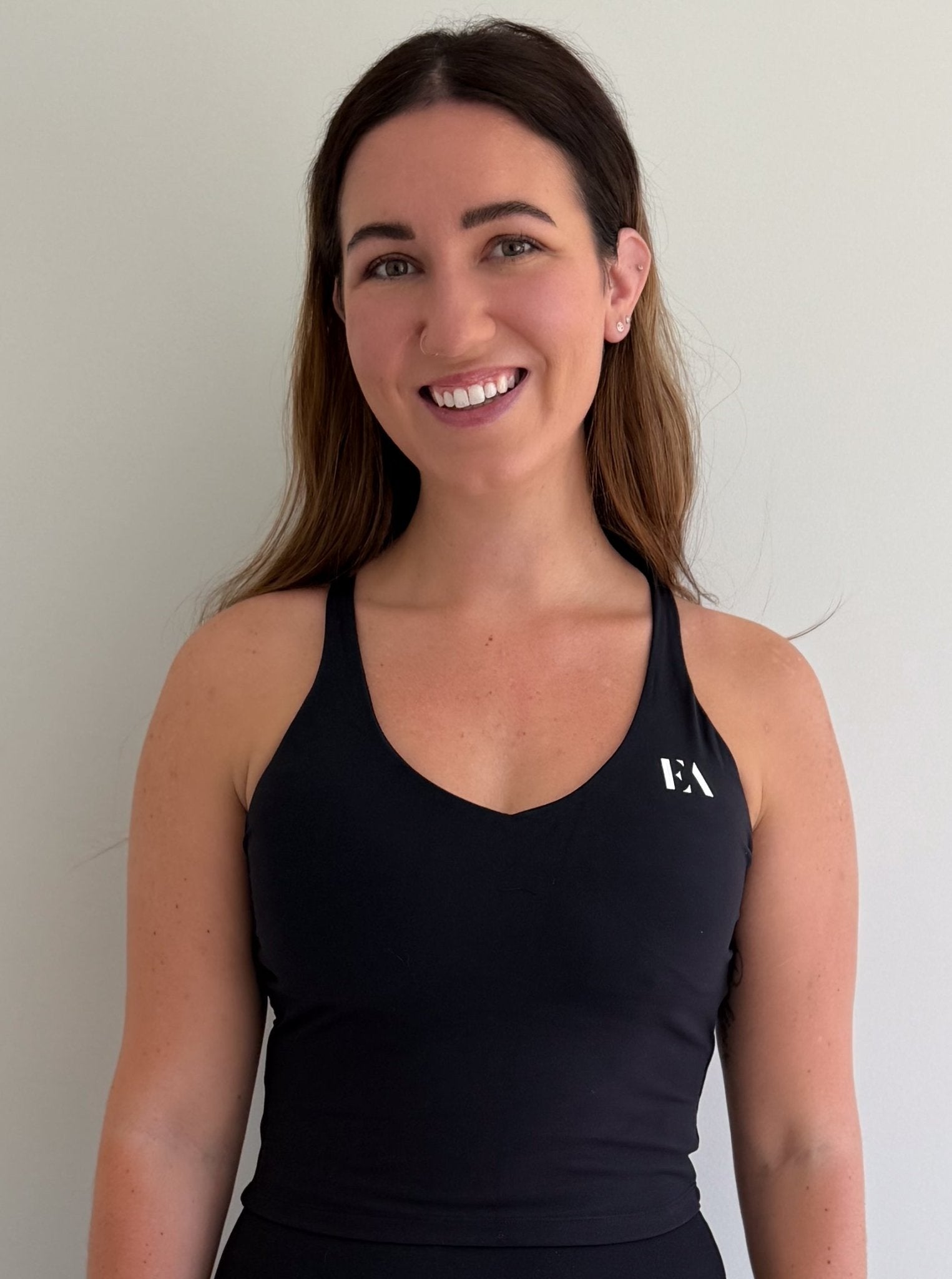 Cross - Back Support Tank - Black & Seaweed Green - Everett Apparel