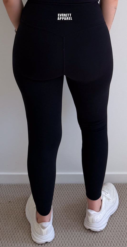 Endurance Leggings - Black & Seaweed Green - Everett Apparel