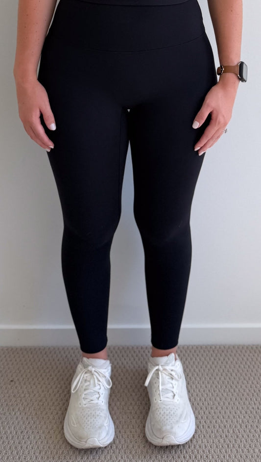 Endurance Leggings - Black & Seaweed Green - Everett Apparel